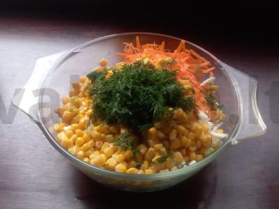 Aštrus salotas su kopūstais ir kukurūzais Žingsnis 5