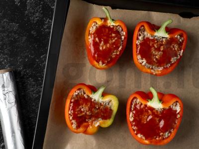 Namų įdaryti pipirai su sūriu Žingsnis 6