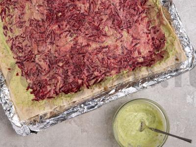 Rulonas „Silkė po kailiu“ su avokadų padažu Žingsnis 4