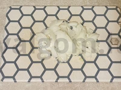 Bulvių košė su keptu špinatu ir svogūnu Žingsnis 3