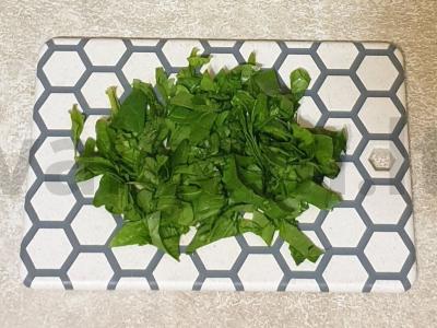 Bulvių košė su keptu špinatu ir svogūnu Žingsnis 4