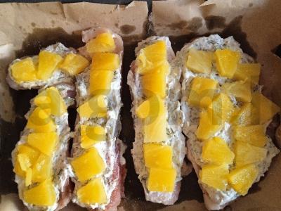 Kiauliena, kepta su ananasais Žingsnis 4