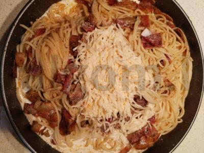 Spagečiai su bekonu grietinėlės padaže Žingsnis 5