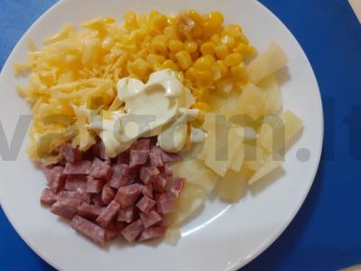 Ryškiai geltona salotų Žingsnis 3