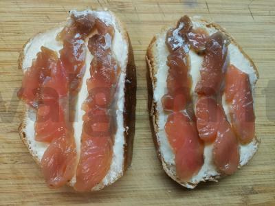 Sumuštiniai su raudonąja žuvimi ir parmezanu Žingsnis 2