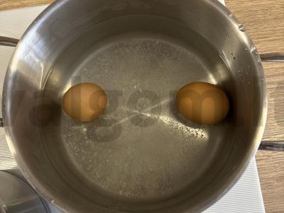 Kiaušinių ir avokadų užtepas Žingsnis 1