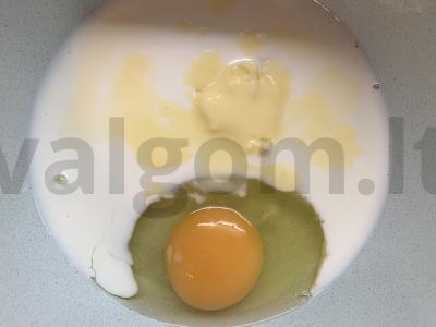 Mini blynai pusryčiams Žingsnis 1