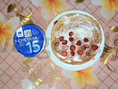 Purūs avižų blynai su acidofiliu ir braškėmis Žingsnis 4