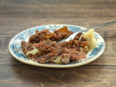 Grikių košė su pievagrybiais ir troškiniu Žingsnis 4