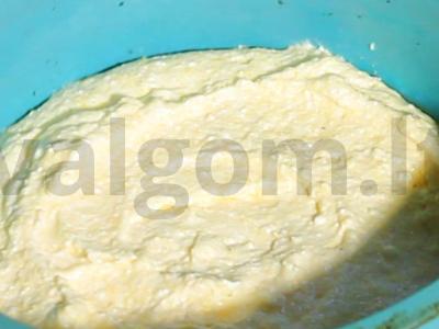 Varškės apkepas su polenta Žingsnis 4