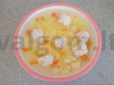 Sriuba su ryžių-vištienos kukuliais Žingsnis 5