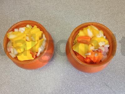 Kepimas su kiauliena puoduose Žingsnis 7