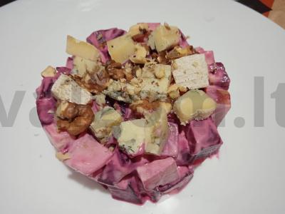 Burokėlių salotos su dorblu sūriu ir graikiniais riešutais Žingsnis 7