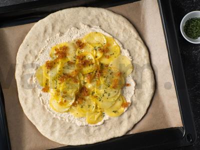 Vegetariška galeta su bulvėmis ir svogūnais Žingsnis 6