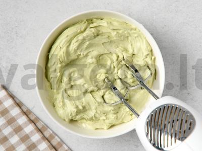 Matcha sūrio pyragas be kepimo Žingsnis 8