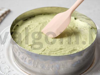 Matcha sūrio pyragas be kepimo Žingsnis 9