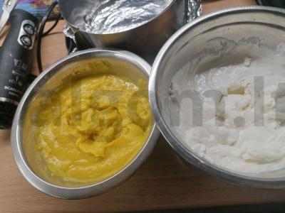 Moliūgų ir varškės pyragas Žingsnis 1