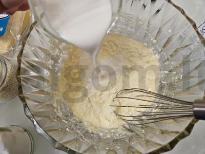 Sūrio apkepas su sezamo sėklomis Žingsnis 2