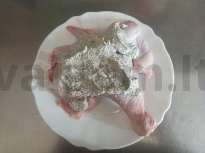 Kepta vištiena „Medžiotojų stiliumi“ Žingsnis 2