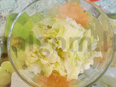 Salotos su raudonąja žuvimi ir sūriu Žingsnis 1