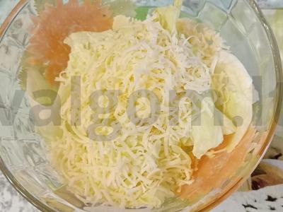 Salotos su raudonąja žuvimi ir sūriu Žingsnis 2