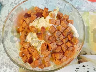 Salotos su raudonąja žuvimi ir sūriu Žingsnis 3