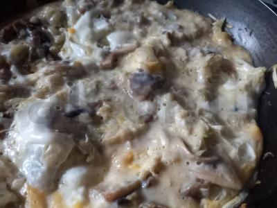 Omletas su grybais ir cukinijomis Žingsnis 7