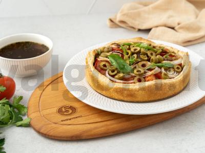 Greitas daržovių pyragas pagrindine nuotrauka