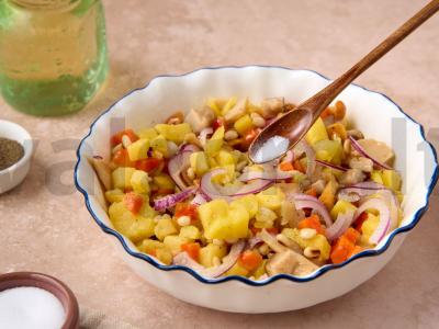 Miško salotos su marinuotais grybais Žingsnis 5