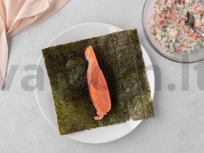 Kulebjakas iš trijų rūšių žuvies Žingsnis 4