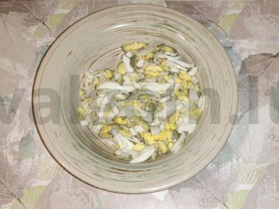 Vištienos krūtinėlės filė salotos „Grafienė“ Žingsnis 3