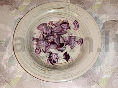 Vištienos krūtinėlės filė salotos „Grafienė“ Žingsnis 5