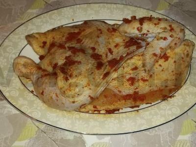 Vištiena „Raudonoje“, kepta orkaitėje Žingsnis 1