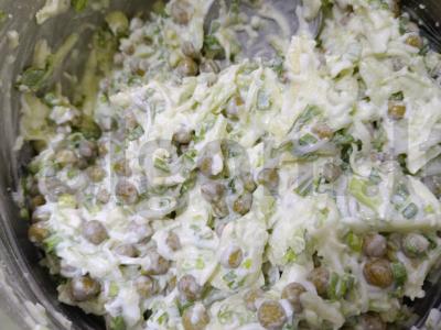 Žalias salotas su žirniais Žingsnis 4