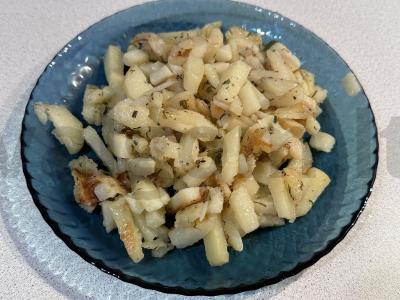 Bulvės su džiovintais miško grybais avokadų aliejuje Žingsnis 4