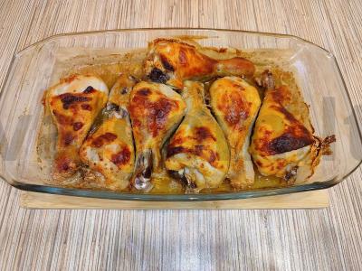 Keptos vištienos blauzdelės kefyro marinate Žingsnis 11