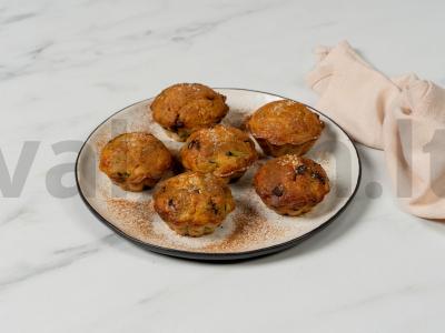 Mafininiai su cukinijomis ir šokolado drožlėmis pagrindine nuotrauka