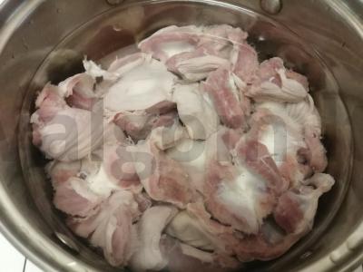 Ryžiai su daržovėmis ir vištienos skrandžiais Žingsnis 1