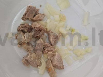 Paprika, įdaryta mėsa, sūriu ir anakardžiais Žingsnis 3