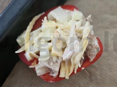 Paprika, įdaryta mėsa, sūriu ir anakardžiais Žingsnis 6