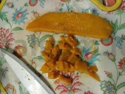 Kukurūzų košė su moliūgu ir mangais Žingsnis 4