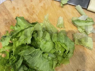 Salotas „Žaliasis lapų kritimas“ Žingsnis 1