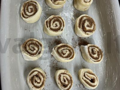 Cinamono bandelės su rugine miltais ir kreminiu sūriu Žingsnis 9