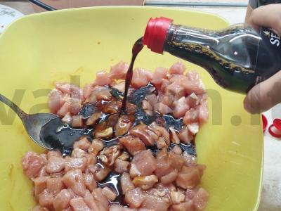 Grikių makaronai su pievagrybiais ir kiauliena Žingsnis 3