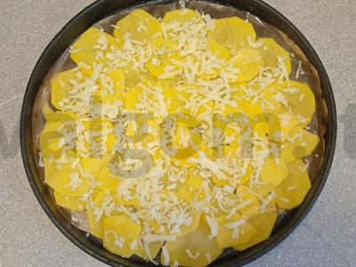 Bulvių blynai su rūkytomis lašišomis Žingsnis 3