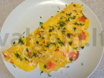 Bulvių blynai su rūkytomis lašišomis pagrindine nuotrauka