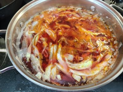 Borsčas su kiauliena ir daržovėmis pietums Žingsnis 7