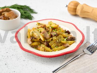 Kepti grybai su bulvėmis pagrindine nuotrauka