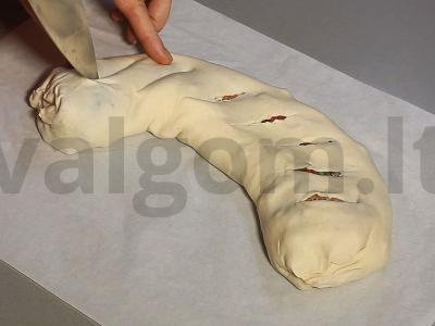 Pyragas su kalakutiena, keptais pipirais ir barbekiu padažu Žingsnis 13