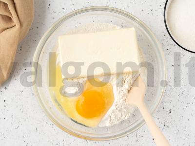 Abrikosų sausainiai Žingsnis 1